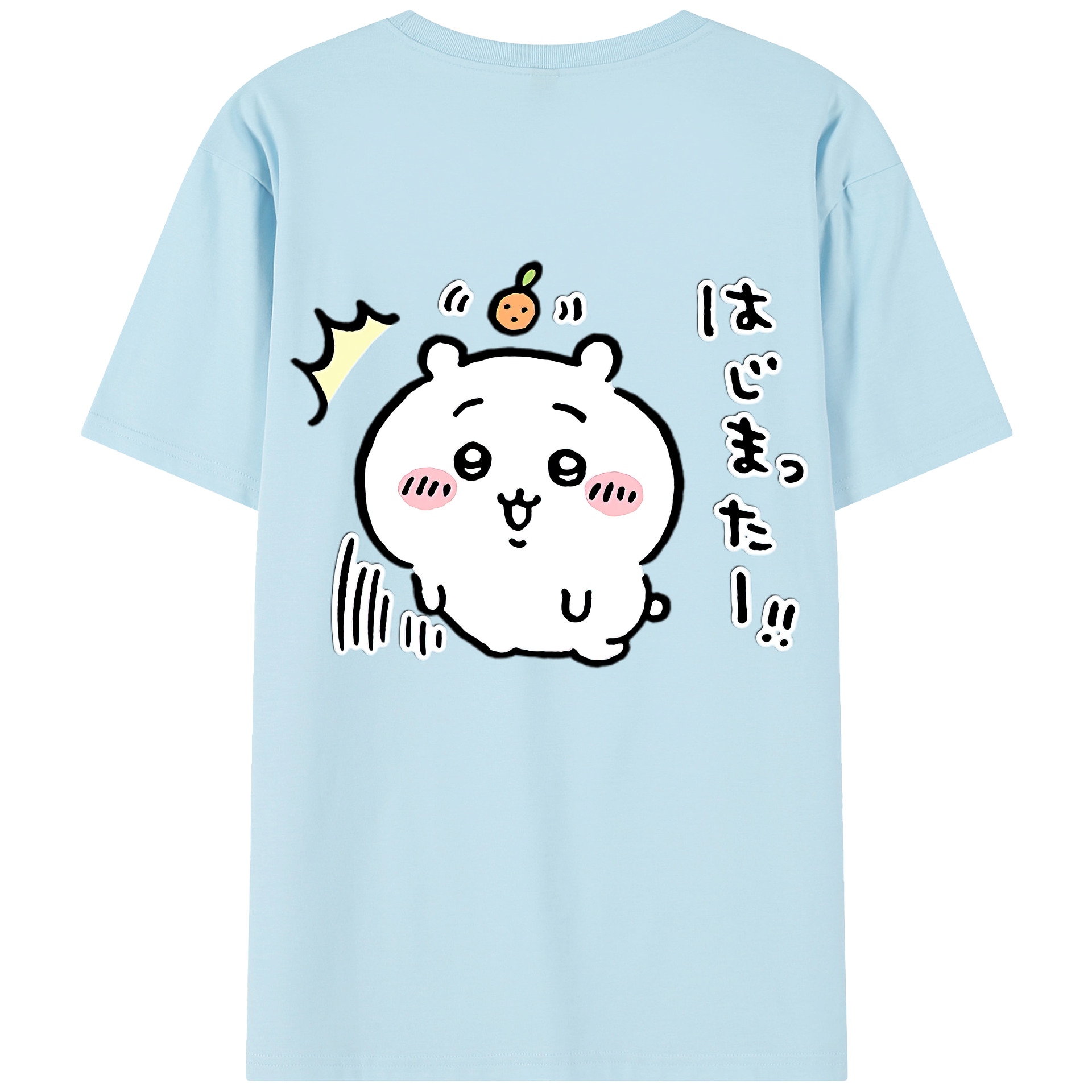 （画像用） ちいかわ ちいかわ Chii-kawa chiikawa 綿100％半袖Tシャツ（背面プリント）